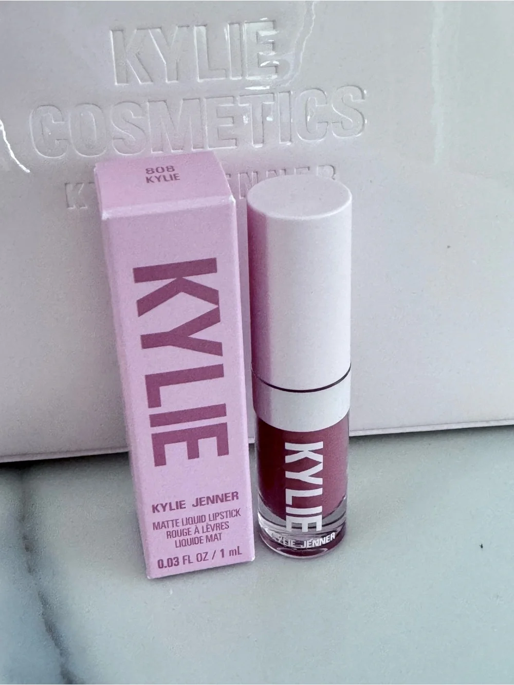 Kylie Cosmetics Pale Pink Gloss Lip Kit with Matching Cosmetic Bag